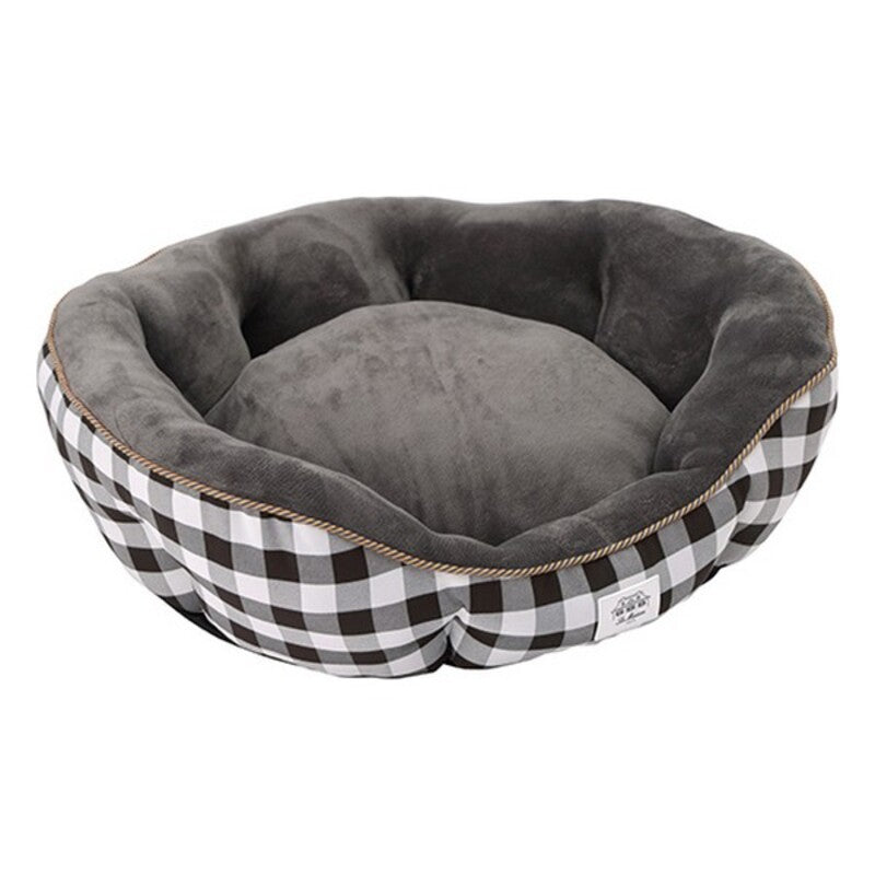 Cama para Perros Hearts & Homies Cuadros 65x50cm | Diseño Vichy Blanco y Negro
