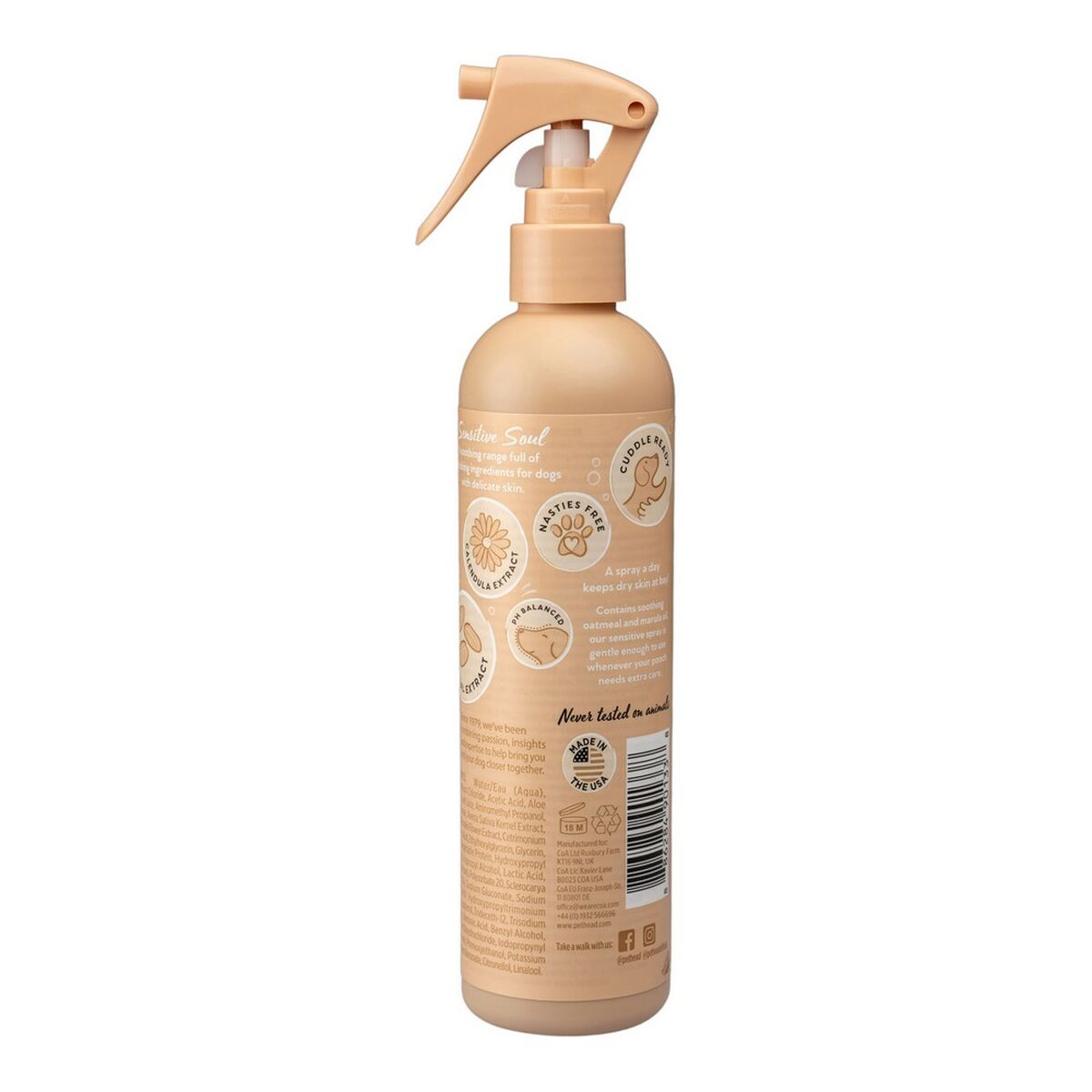 Spray Perros Piel Sensible Pet Head Coco 300ml | Hidrata Sin Aclarado