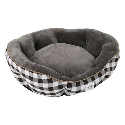 Cama para Perros Hearts & Homies Cuadros 65x50cm | Diseño Vichy Blanco y Negro