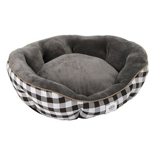Cama para Perros Hearts & Homies Cuadros 65x50cm | Diseño Vichy Blanco y Negro