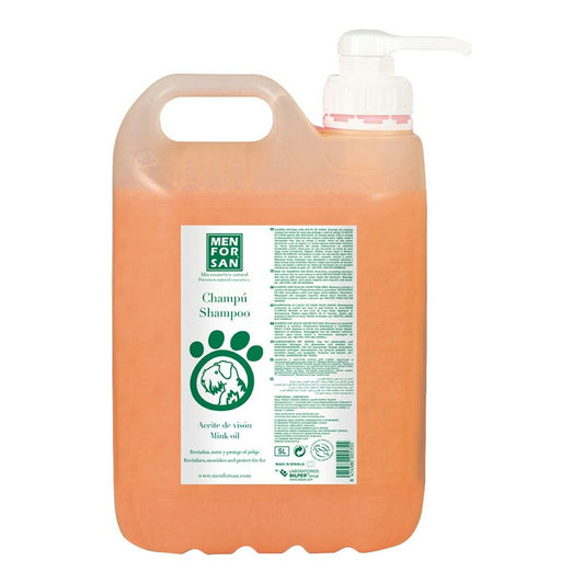 Champú Perros Aceite de Visón Menforsan 5L | Repara Pelo Seco y Quebradizo