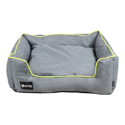 Cama para Perros Gloria Quartz Gris Verde Lima 60x52cm | Con Cojín Extra