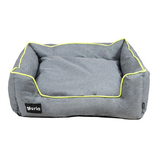 Cama para Perros Gloria Quartz Gris Verde Lima 60x52cm | Con Cojín Extra