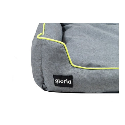 Cama para Perros Gloria Quartz Gris Verde Lima 60x52cm | Con Cojín Extra