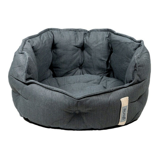 Cama para Perros Gloria Green Dreams Negro 54x50cm | Diseño Capitoné Sostenible