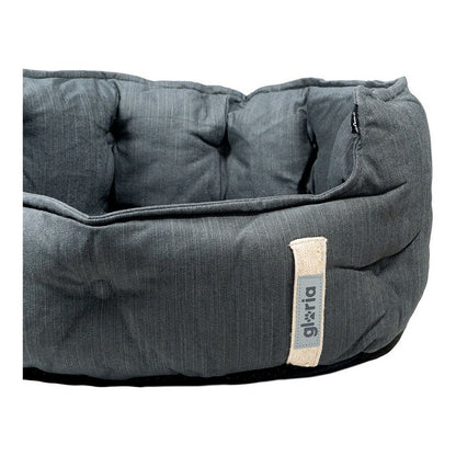 Cama para Perros Gloria Green Dreams Negro 54x50cm | Diseño Capitoné Sostenible