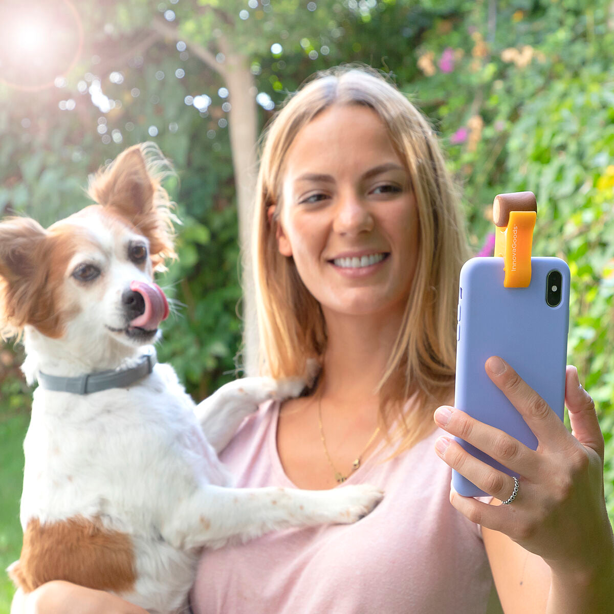 Clip Selfie para Perros InnovaGoods Pefie | Fotos y Vídeos Perfectos con tu Mascota