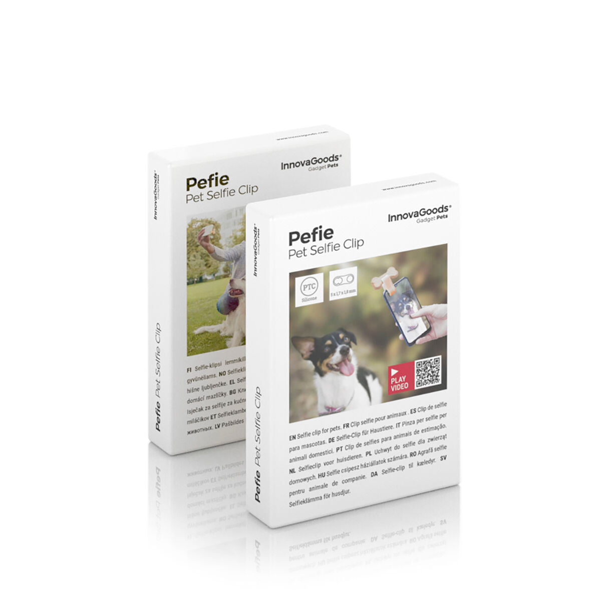 Clip Selfie para Perros InnovaGoods Pefie | Fotos y Vídeos Perfectos con tu Mascota